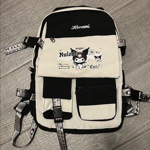 Kuromi Black and Cream Backpack